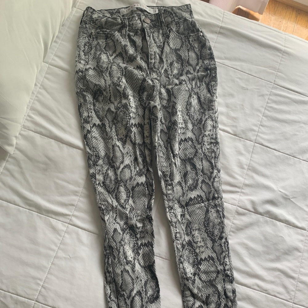 Snake Skin Skinny Jeans